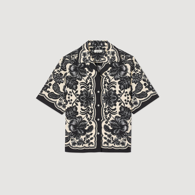 Chemise à imprimé fleuri hawaïen